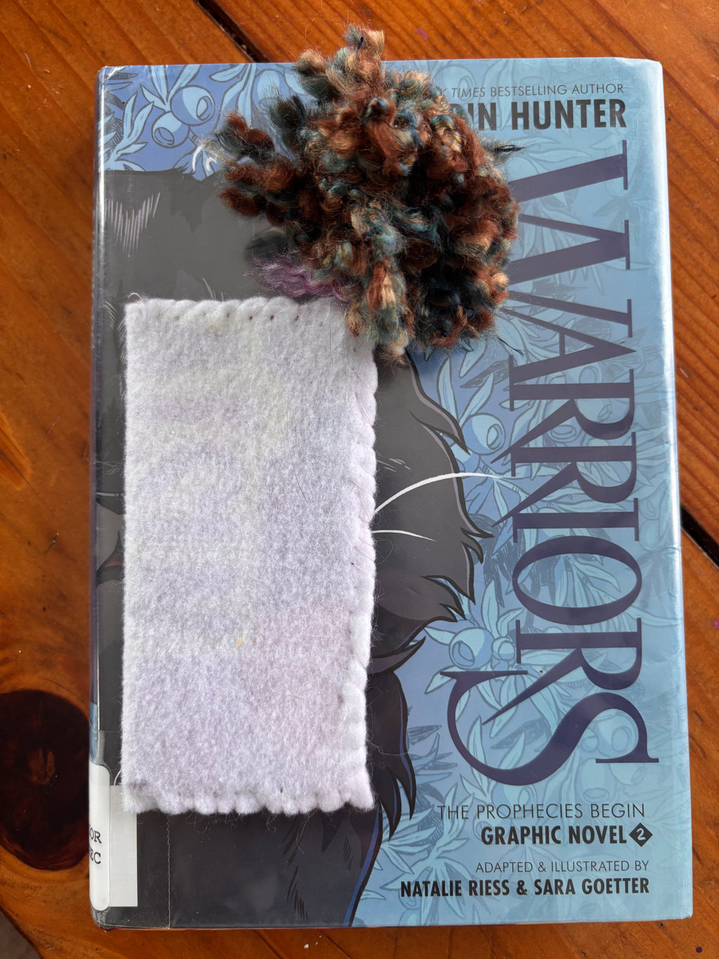 White Pom Pom Bookmark