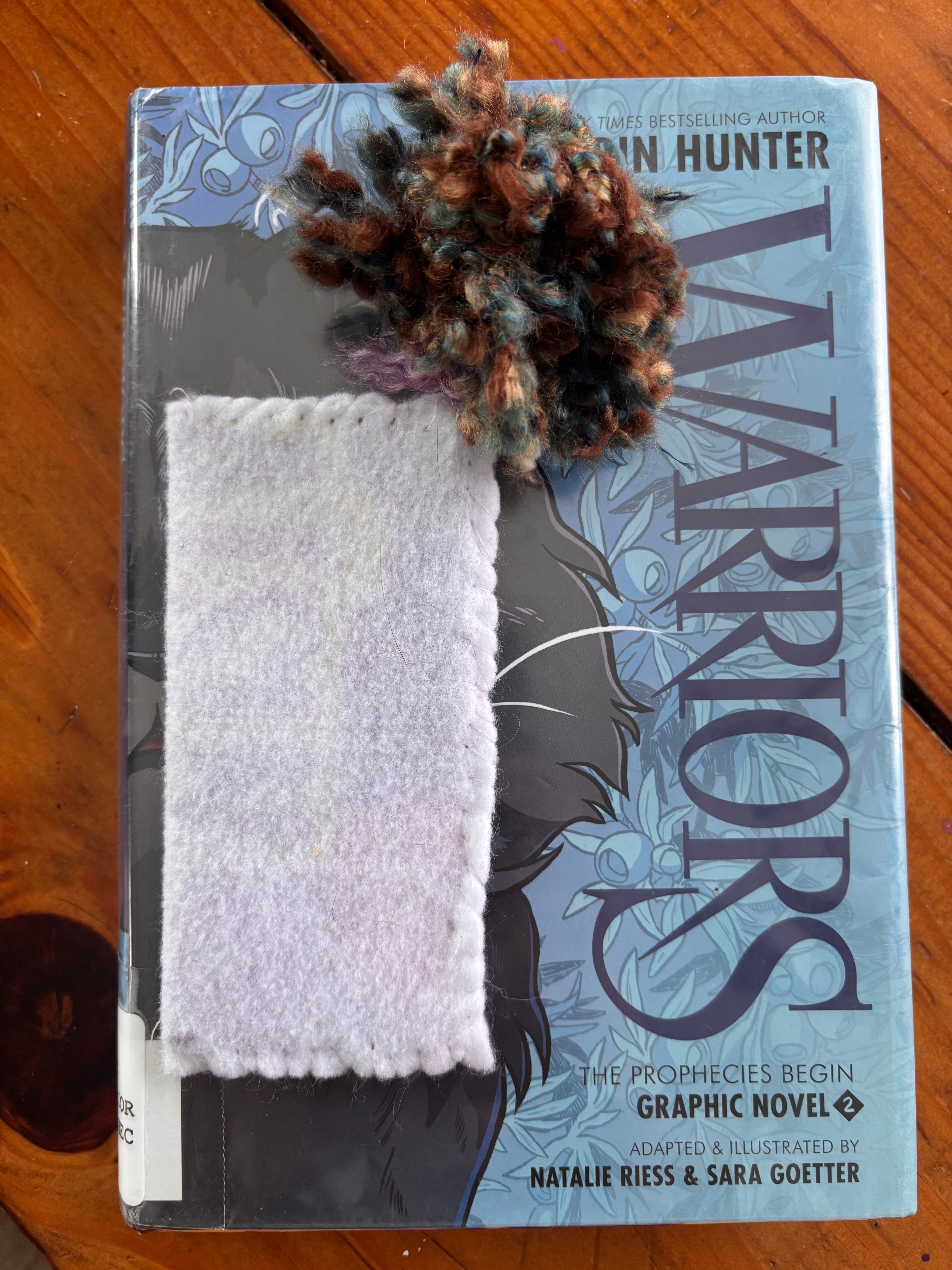 White Pom Pom Bookmark